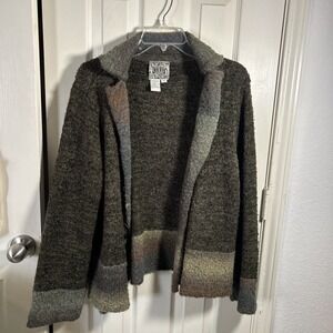 Curio Women Multi Color Sweater Open Cardigan Size 1X‎